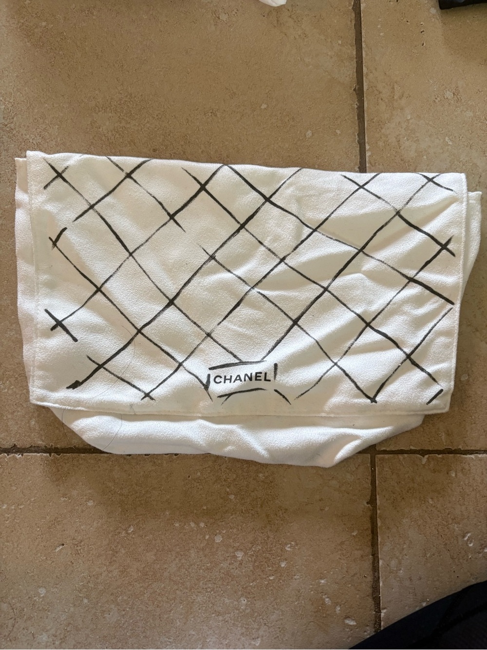 CHANEL Karl Lagerfeld White Dust Bag